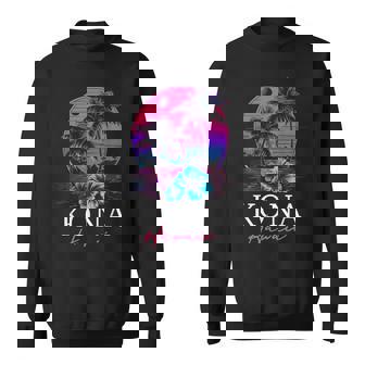 Kona Hawaii Hawaii Hawaii Hibiscus Flowers Surfer Souvenir Sweatshirt | Mazezy