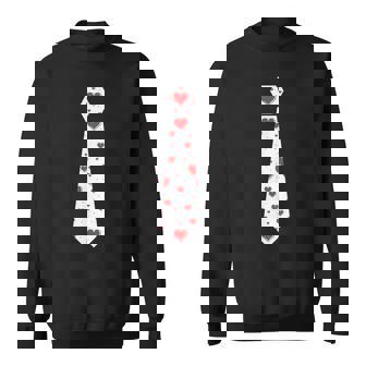 Krawattechlips Aufdruck Herzen Anzugalentinstag Jga Sweatshirt - Geschenkecke
