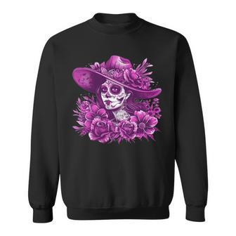La Catrina Con Flores I La Catrina Manga Larga Camisa de entrenamiento - Regaloses