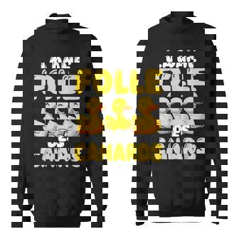 La Dame Folle Des Canards Amoureux Des Animaux Ferme Sweater e - Cadeauxyz