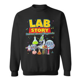 Lab Story Cute Science Laboratory Diagnostic Lab Week 2026 Sweatshirt - Monsterry