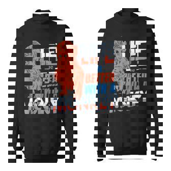 Laida Es Mejor Con Un Mono Humor Retro Animal Camisa de entrenamiento - Regaloses