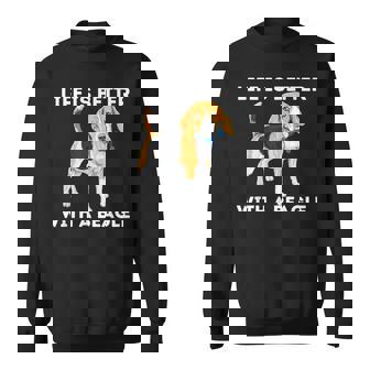 Laita È Meglio Con Un Beagle Proprietario Di Animali Domestici Amante Dei Cani Beagle Felpa - Novitaregali