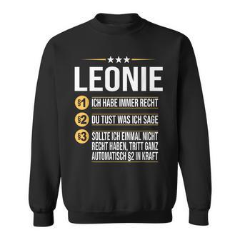 Leonieorname Geschenk-Idee Geburtstag Namensgeschenk Sweatshirt - Geschenkecke