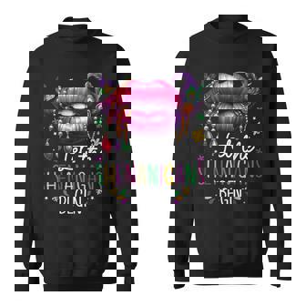 Let The Shenanigans Begin Mardi Gras Lips New Orleans Sweatshirt - Thegiftio