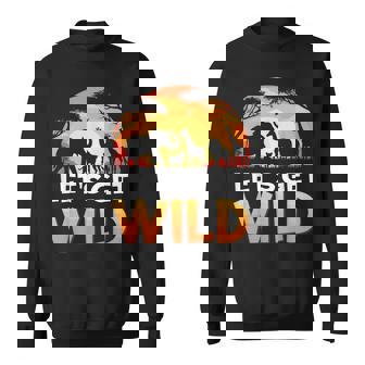 Let's Get Wild Zoo Animals Sunset Wildlife Matching Safari Sweatshirt Unisex | Mazezy