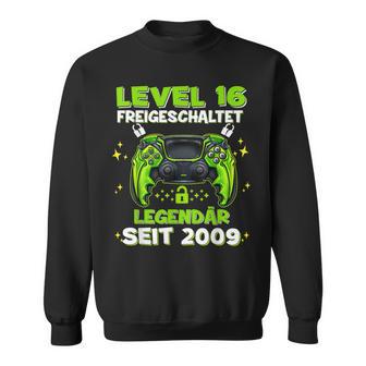 Level 16 Jahre Geburtstags Junge Gamer 2009 Geburtstag Sweatshirt - Geschenkecke