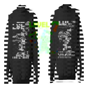 Level 7 Unlocked Funy Birthday Boy Pixel Gamer 7Th Birthday Sweatshirt | Seseable CA