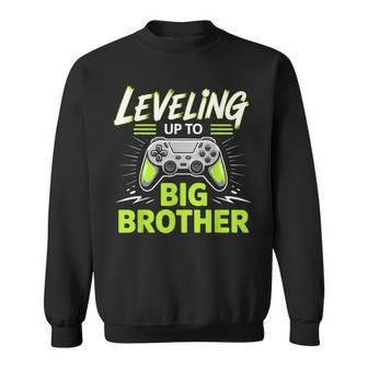 Leveling Up To Big Brother 2026 Gamer Brother Birthday Sweatshirt - Thegiftio UK