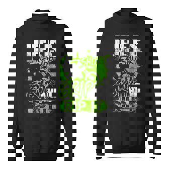 Life Is Short Grip And Rip It Motocross Dirt Bike Sweatshirt Unisex | Mazezy