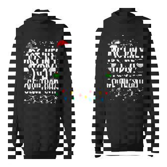 Most Likely To Play Golf With Santa Family Christmas Sweatshirt - Thegiftio