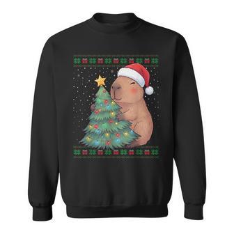 Lindouéter Feo De Navidad Capybara Camisa de entrenamiento - Regaloses