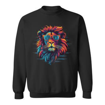 Lion In Shades Men's S-6Xl Graphic Sweatshirt - Thegiftio UK
