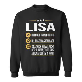 Lisaorname Geschenk-Idee Geburtstag Namensgeschenk Sweatshirt - Geschenkecke