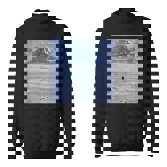 Lone Penguin Walking Toward Mountain Meme Sweatshirt | Seseable FR