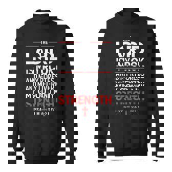 Lord Is My Rock Gospel Christian Pray Faith Bible Verse Sweatshirt Unisex | Mazezy