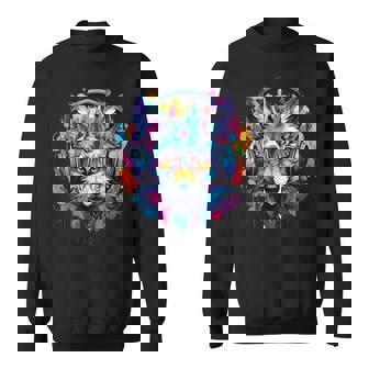 - Loup Avec Casque Dj Musique Sweater e - Cadeauxyz