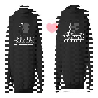 I Love Billie Heart Personalized Name Billie Sweatshirt - Monsterry