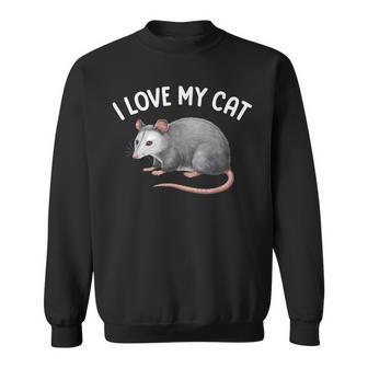 I Love My Cat Opossum Sweatshirt - Thegiftio UK