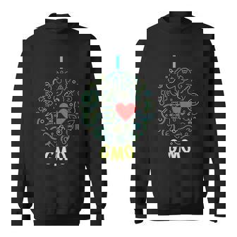 I Love Gmo ラウンドラインデザイン スウェットシャツ - Kawaiitshirt