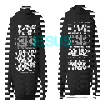 I Love Jesus And Rap Music God Meme Modern Christian Church Sweatshirt Unisex | Mazezy