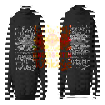 I Love My Kindergarten Turkeys Thanksgiving Teacher Students Sweatshirt Unisex | Mazezy