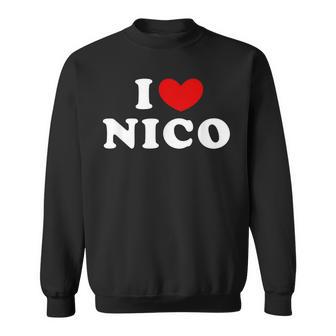 I Love Nico Amo Nico Camisa de entrenamiento - Regaloses