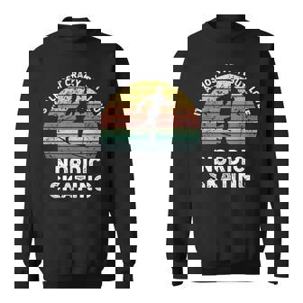 I Love Nordic Skating Ice Sports Lover Best Holiday Skiing Sweatshirt Unisex | Mazezy