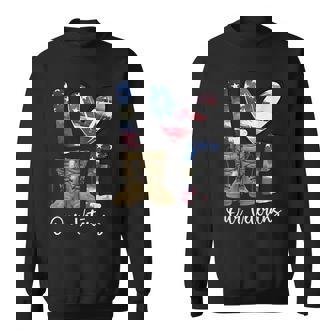 Love Our Veterans Day Proud Military American Flag Thank You Sweatshirt - Thegiftio