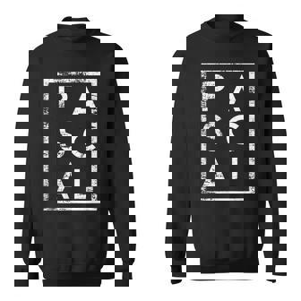 Lustige Geschenke Für Pascal Herren & Kinder -Chwarz - Kurzarm Klassisch - Pascal Minimalismus Motiv Sweatshirt - Seseable