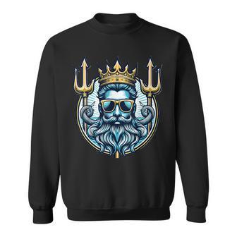 Lustiges Dreizack Poseidon Gangsta Kostüm Gott Altgriechisch Sweatshirt - Geschenkecke
