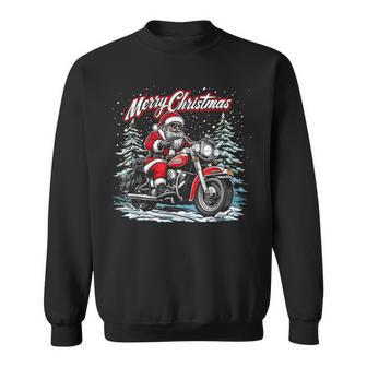 Lustiges Outfit Für Partner Weihnachten Hässlicher Weihnachtsmann Biker Motorrad Nikolaus Sweatshirt - Geschenkecke