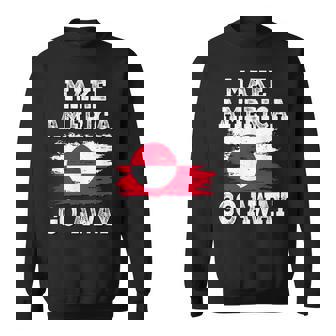 Make America Go Away グリーンランド国旗 アンティーク調 スウェットシャツ - Kawaiitshirt