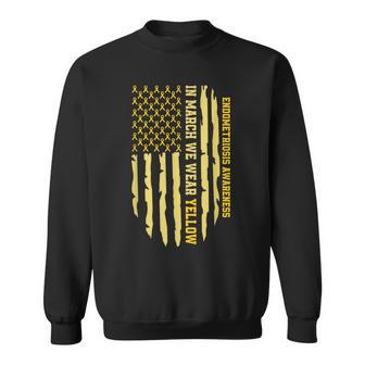 In March We Wear Yellow Endometriosis Awareness Month Sweatshirt - Thegiftio UK