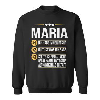 Mariaorname Geschenk-Idee Geburtstag Namensgeschenk Sweatshirt - Geschenkecke