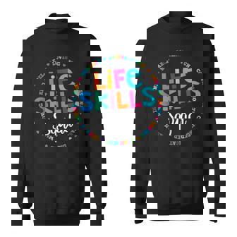 Matching Life Skills Squad Teacher Special Ed SPED Team Crew Sweatshirt Unisex | Mazezy