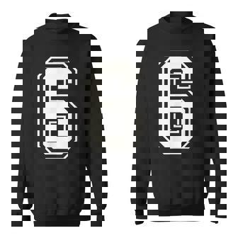 Matching Varsity 6 Number Six Team Sports Graphic Sweatshirt | Mazezy