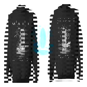 Maui Hawaii Vintage Surf Beach Surfing Surfer Souvenir Sweatshirt | Seseable FR