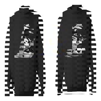 Meditation Anteater Yoga Pose Relaxing Animal Sweatshirt - Monsterry