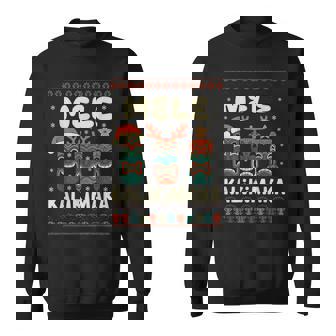 Mele Kalikimaka Hawaii Santa Hawaiian Merry Christmas Tree Sweatshirt - Thegiftio