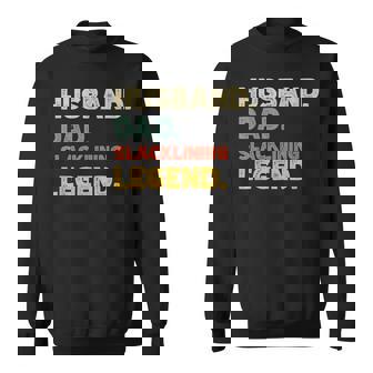 Mens Funny Husband Dad Slacklining Legend Vintage Retro Sweatshirt Unisex | Mazezy