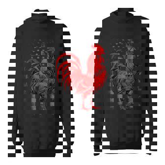 Men's Red Rooster Cocky Vintage Rooster Sweatshirt | Mazezy