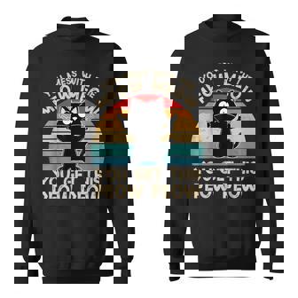 You Mess With The Meow Meow You Get This Peow Peow Cat Meme Sweatshirt | Seseable FR