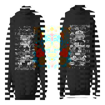 Mexican Cinco De Mayo Dia De Los Muertos Fleursugarkull Sweater e - Cadeauxyz