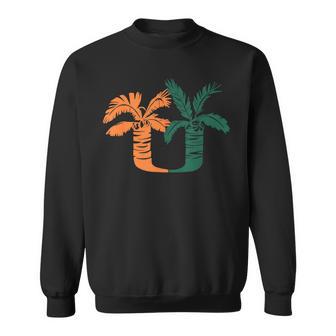 Miami Vacation Cropped Um Palm Tree Sweatshirt - Monsterry