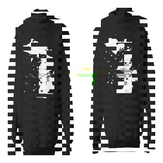 Michigan Snowman Sweatshirt | Mazezy