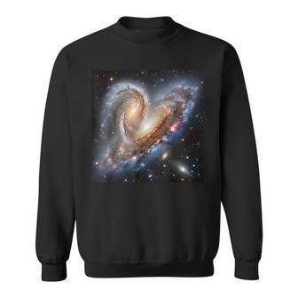 Milky Way And Andromeda Galactic Star Crash Sweatshirt - Thegiftio UK