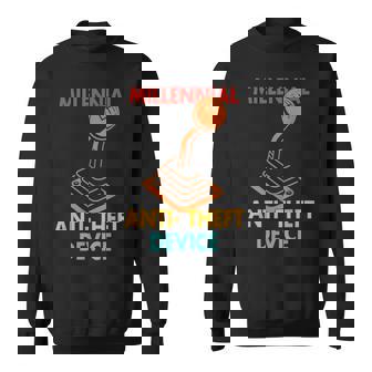 Millennial Anti Theft Device Car Lover Auto Mechanic Vintage Sweatshirt Unisex | Mazezy