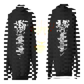 Miso Happy Pour Amoureux Des Aliments Et Des Chats Japonais Sweater e - Cadeauxyz