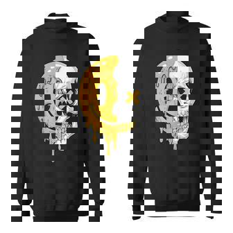 Moitié Crâne Moitié Heureux Trance Danse Musique De Danse Rétro Sweater e - Cadeauxyz